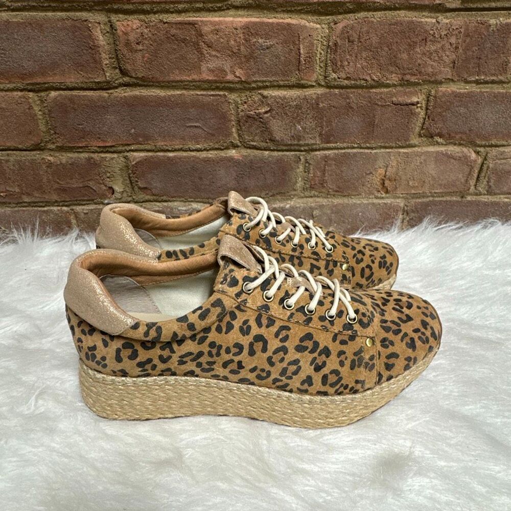 OTBT Meridian Womens Cheetah Espadrille Platform Sneaker Size 10